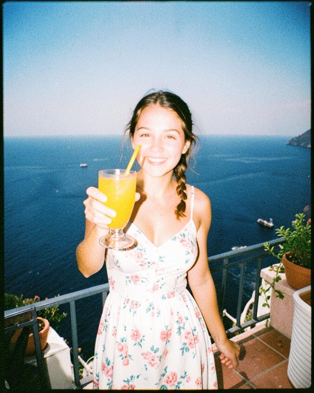 Wedding guests holding spritzes